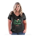 thumbnail image 1 of NIB - Women's Plus Size V-neck T-Shirt - Dear Santa, 1 of 5