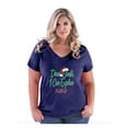 thumbnail image 1 of NIB - Women's Plus Size V-neck T-Shirt - Dear Santa, 1 of 4