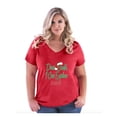 thumbnail image 1 of NIB - Women's Plus Size V-neck T-Shirt - Dear Santa, 1 of 5