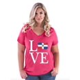 thumbnail image 1 of NIB - Women's Plus Size V-neck T-Shirt - Dominican Republic, 1 of 3