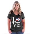 thumbnail image 1 of NIB - Women's Plus Size V-neck T-Shirt - Dominican Republic, 1 of 3
