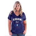 thumbnail image 1 of NIB - Women's Plus Size V-neck T-Shirt - Guam Girl, 1 of 4