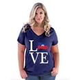 thumbnail image 1 of NIB - Women's Plus Size V-neck T-Shirt - Haiti, 1 of 4