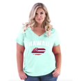 thumbnail image 1 of NIB - Women's Plus Size V-neck T-Shirt - Hawaii Flag, 1 of 3