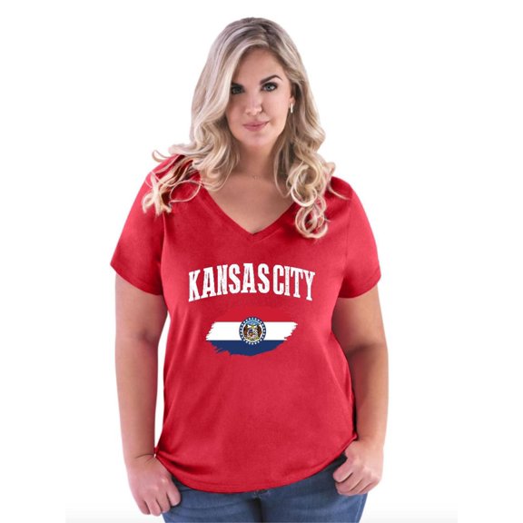 NIB - Women's Plus Size V-neck T-Shirt - Kansas City