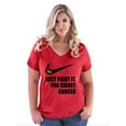thumbnail image 1 of NIB - Women's Plus Size V-neck T-Shirt - Kidney Cancer, 1 of 5