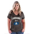 thumbnail image 1 of NIB - Women's Plus Size V-neck T-Shirt - Louisiana Girl, 1 of 3