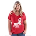 thumbnail image 1 of NIB - Women's Plus Size V-neck T-Shirt - Lung Cancer, 1 of 5