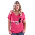 thumbnail image 1 of NIB - Women's Plus Size V-neck T-Shirt - Melanoma Skin Cancer, 1 of 3