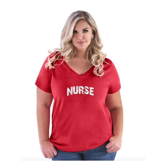 NIB - Women's Plus Size V-neck T-Shirt - Nurse