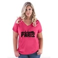 thumbnail image 1 of NIB - Women's Plus Size V-neck T-Shirt - Paris, 1 of 3