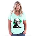 thumbnail image 1 of NIB - Women's Plus Size V-neck T-Shirt - President George Washington, 1 of 3