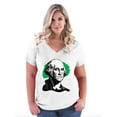 thumbnail image 1 of NIB - Women's Plus Size V-neck T-Shirt - President George Washington, 1 of 3