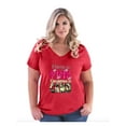 thumbnail image 1 of NIB - Women's Plus Size V-neck T-Shirt - Pretty in Pink Dangerous in Camo, 1 of 5
