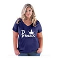 thumbnail image 1 of NIB - Women's Plus Size V-neck T-Shirt - Princess Crown, 1 of 4