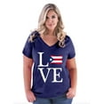 thumbnail image 1 of NIB - Women's Plus Size V-neck T-Shirt - Puerto Rico, 1 of 4
