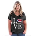 thumbnail image 1 of NIB - Women's Plus Size V-neck T-Shirt - Puerto Rico, 1 of 3