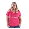 thumbnail image 1 of NIB - Women's Plus Size V-neck T-Shirt - Sailing Heartbeat, 1 of 3