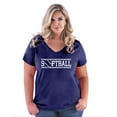 thumbnail image 1 of NIB - Women's Plus Size V-neck T-Shirt - Softball with Ball, 1 of 4