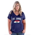 thumbnail image 1 of NIB - Women's Plus Size V-neck T-Shirt - St. Louis, 1 of 3