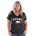 thumbnail image 1 of NIB - Women's Plus Size V-neck T-Shirt - Texas Flag, 1 of 5
