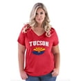 thumbnail image 1 of NIB - Women's Plus Size V-neck T-Shirt - Tucson Arizona Flag, 1 of 5