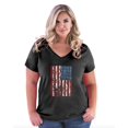 thumbnail image 1 of NIB - Women's Plus Size V-neck T-Shirt, up to Size 28 - American Flag 4th of July, 1 of 5