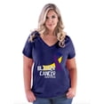 thumbnail image 1 of NIB - Women's Plus Size V-neck T-Shirt, up to Size 28 - Bladder Cancer, 1 of 4