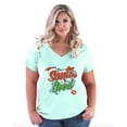 thumbnail image 1 of NIB - Women's Plus Size V-neck T-Shirt, up to Size 28 - Christmas Dear Santa, 1 of 4