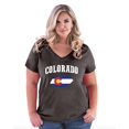 thumbnail image 1 of NIB - Women's Plus Size V-neck T-Shirt - Colorado Flag, 1 of 3
