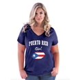 thumbnail image 1 of NIB - Women's Plus Size V-neck T-Shirt, up to Size 28 - Puerto Rico Girl, 1 of 4