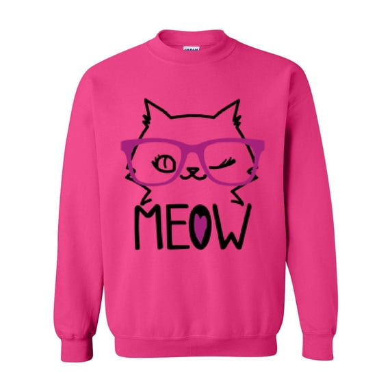 NIB - Women's Plus Sweatshirts and Hoodies - Meow Cute Cat Kitty