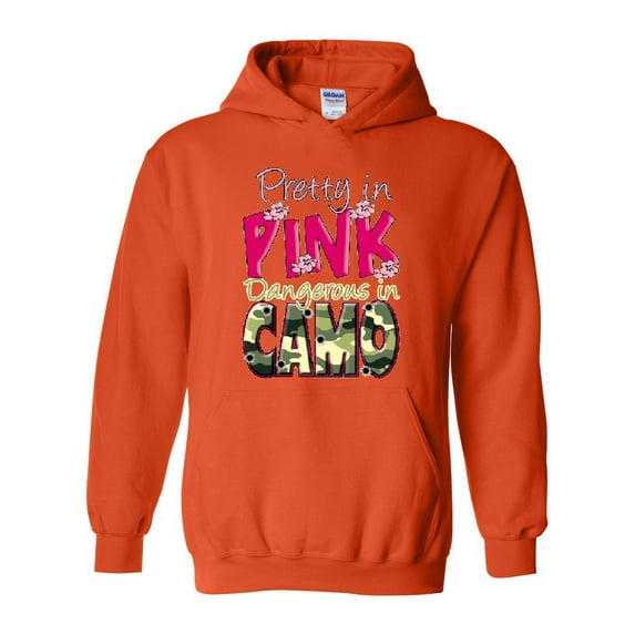 NIB - Women's Plus Sweatshirts and Hoodies, up to Size 5XL - Pretty in Pink Dangerous in Camo