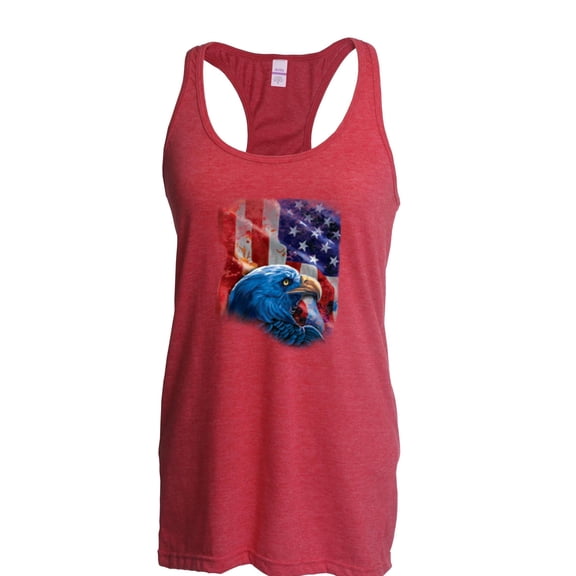 NIB - Women's Racerback Tank Top - American Flag 4th of July