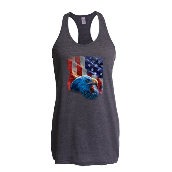NIB - Women's Racerback Tank Top - American Flag 4th of July