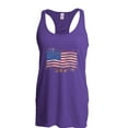 thumbnail image 1 of NIB - Women's Racerback Tank Top - American Flag USA in Gold, 1 of 5