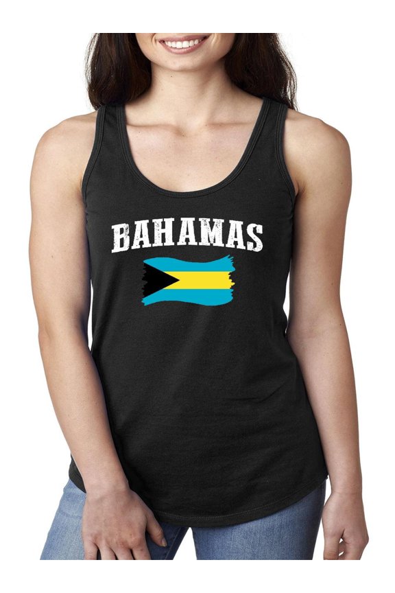 - Women's Racerback Tank Top - Bahamas Flag