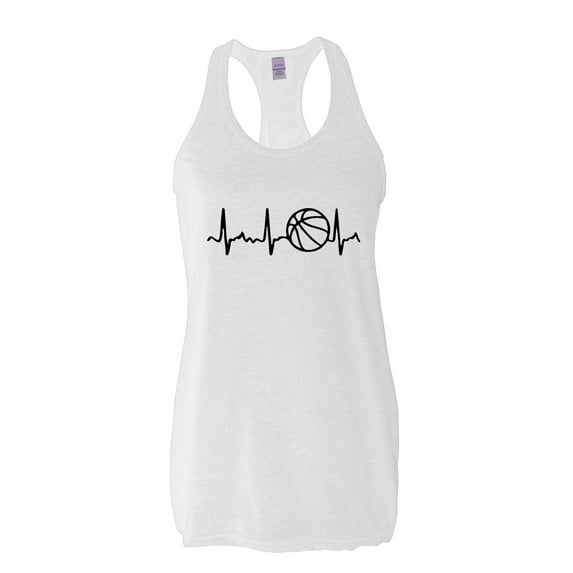 NIB - Women's Racerback Tank Top - Basketball Heartbeat