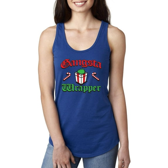 NIB - Women's Racerback Tank Top - Christmas Wrapper