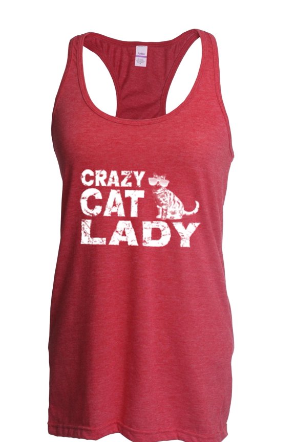 - Women's Racerback Tank Top - Crazy Cat Lady
