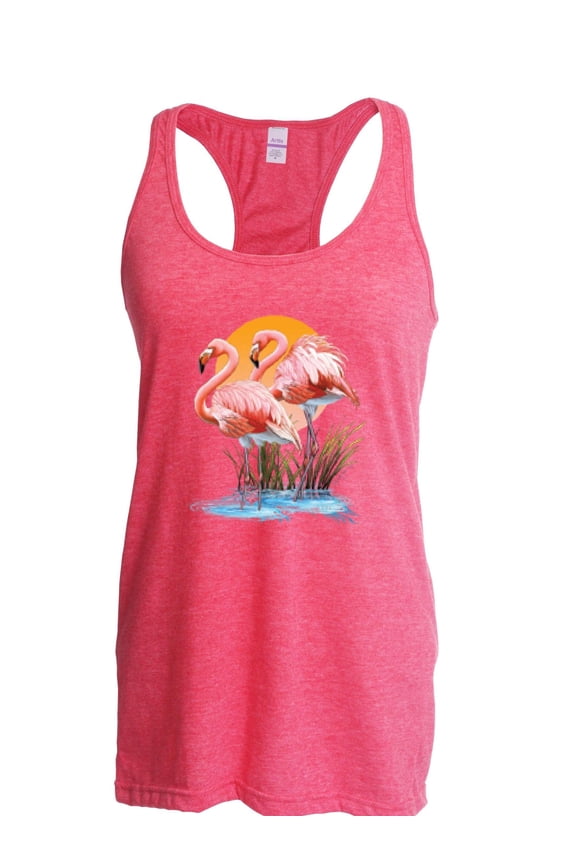 - Women's Racerback Tank Top - Flamingo