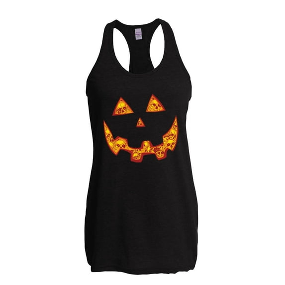 IWPF - Women's Racerback Tank Top - Halloween Costume Pumpkin Face