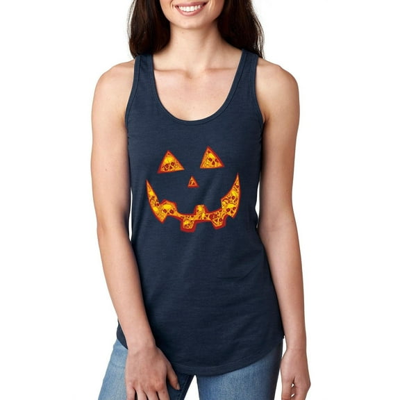 NIB - Women's Racerback Tank Top - Halloween Costume Pumpkin Face