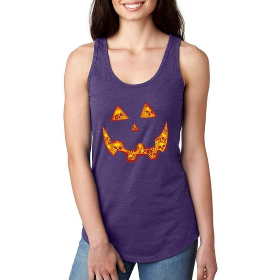 NIB - Women's Racerback Tank Top - Halloween Costume Pumpkin Face
