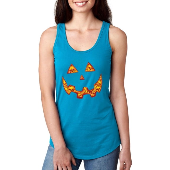 NIB - Women's Racerback Tank Top - Halloween Costume Pumpkin Face