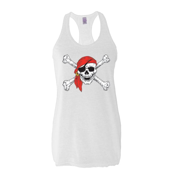 NIB - Women's Racerback Tank Top - Jolly Roger Skull & Crossbones