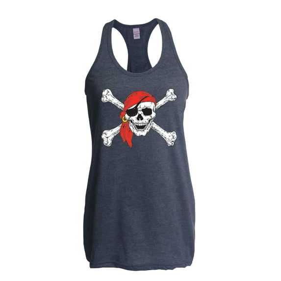 NIB - Women's Racerback Tank Top - Jolly Roger Skull & Crossbones