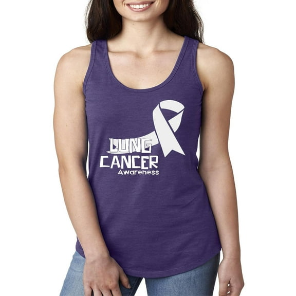 NIB - Women's Racerback Tank Top - Lung Cancer