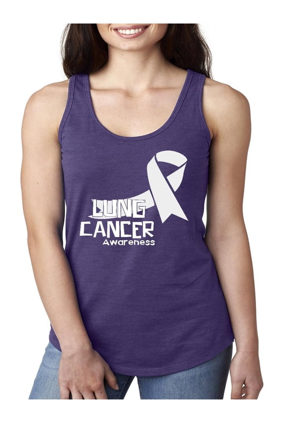- Women's Racerback Tank Top - Lung Cancer