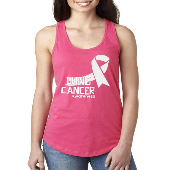 NIB - Women's Racerback Tank Top - Lung Cancer